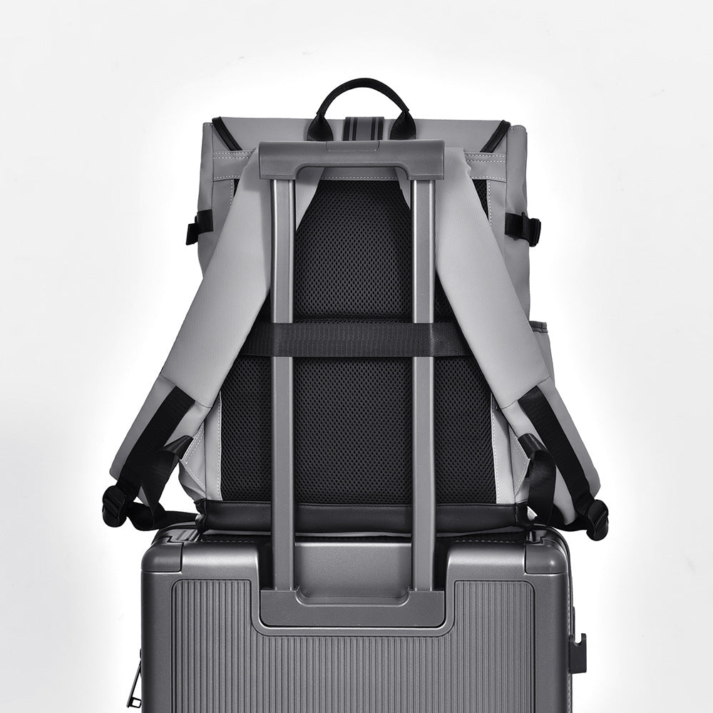 Fashionable Business Large-Capacity Men's Backpack, Multi-Functional Simple Backpack, High School Student Casual Travel Computer Bag